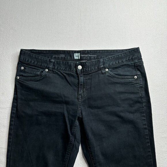 Mossimo Womens Premium Denim Skinny Black Jean Size 12L - Picture 3 of 10